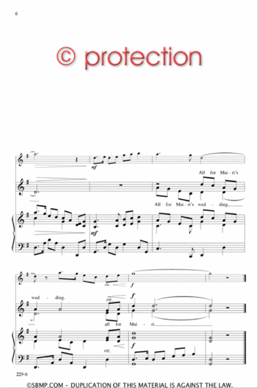 Mairi's Wedding - SA Octavo SA scores gallery preview page 5