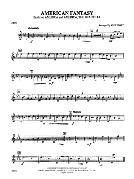 American Fantasy (based on "America" and "America, the Beautiful"): Oboe