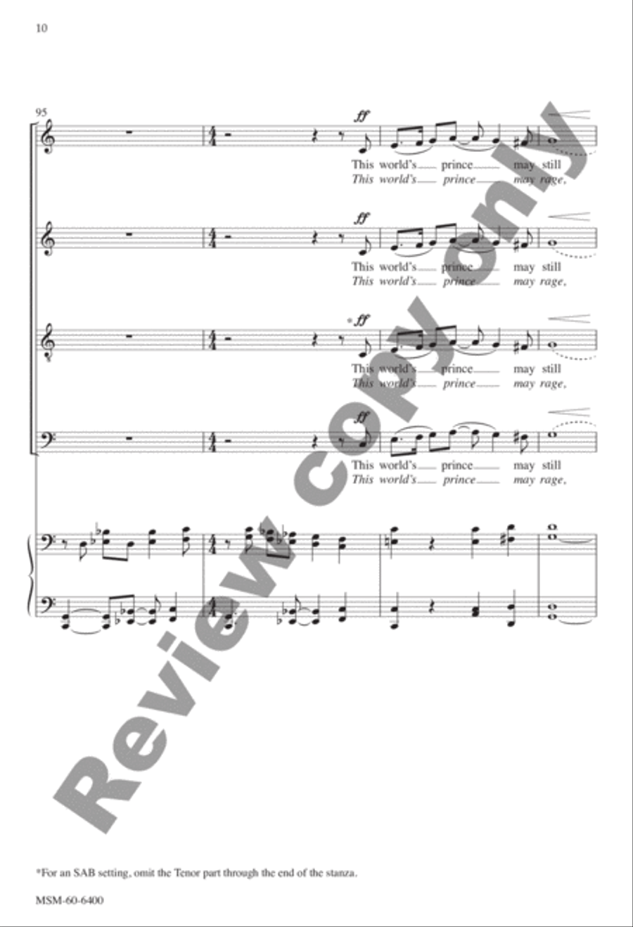 A Mighty Fortress is Our God (Rhythmic) (Choral Score) image number null