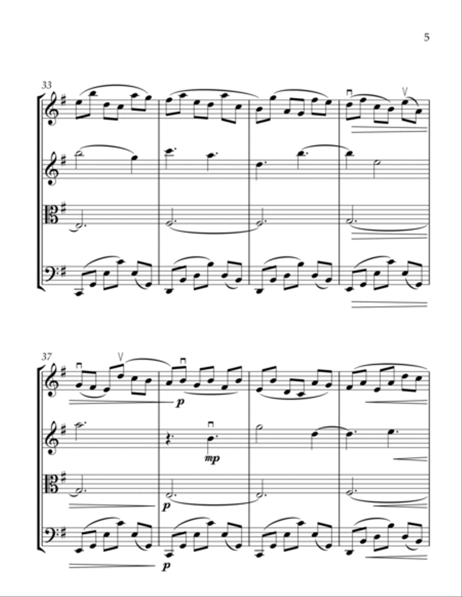 Liz On Top Of The World String Quartet scores gallery preview page 6