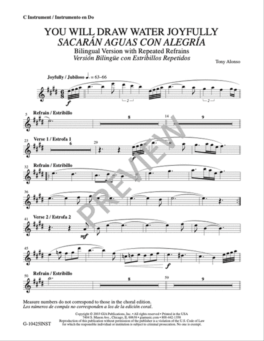 You Will Draw Water Joyfully / Sacarán Aguas con Alegría - Instrument edition Guitar scores gallery preview page 2
