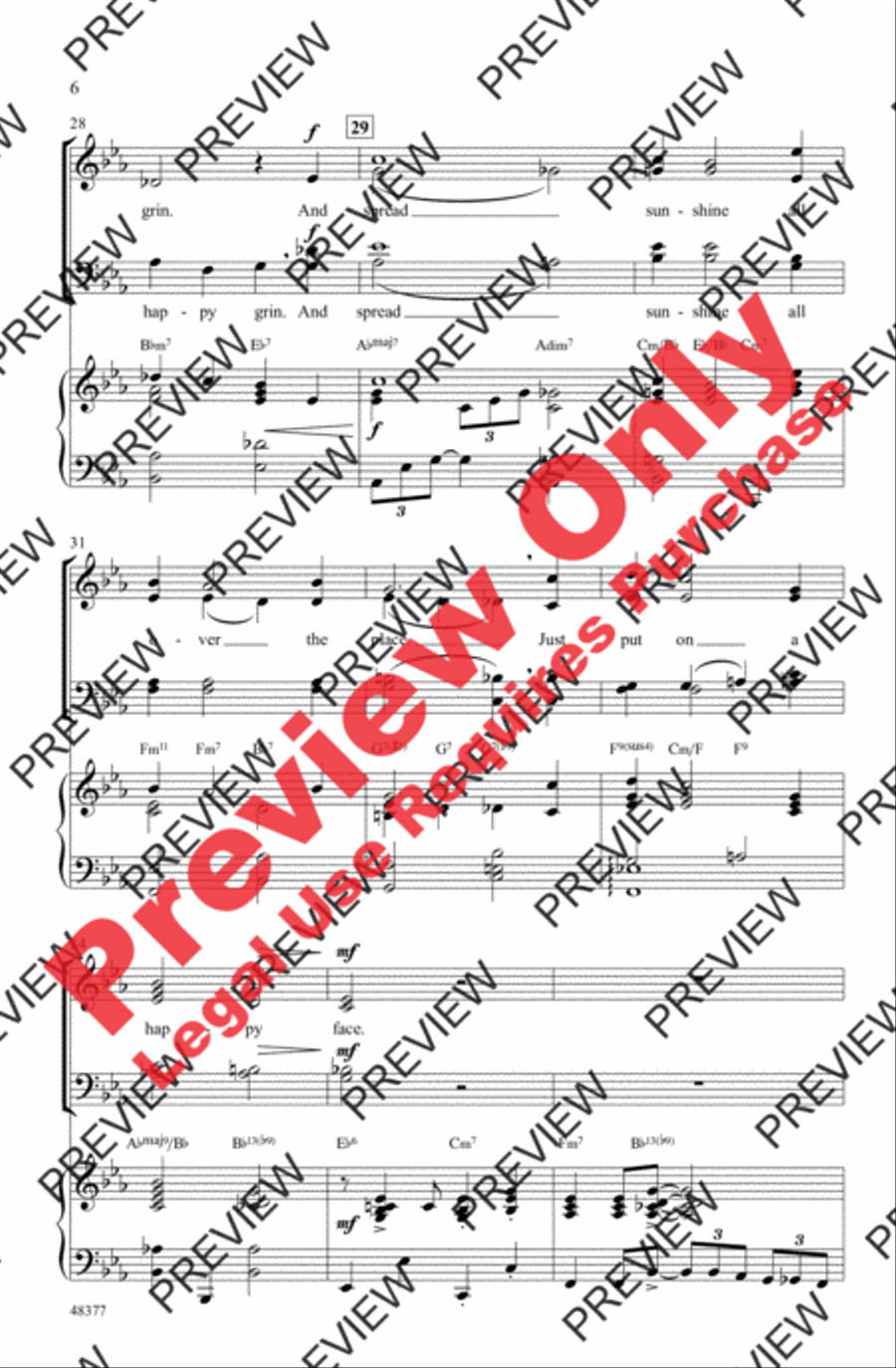 Happy Face Medley Happy Face Medley 4-Part scores gallery preview page 6