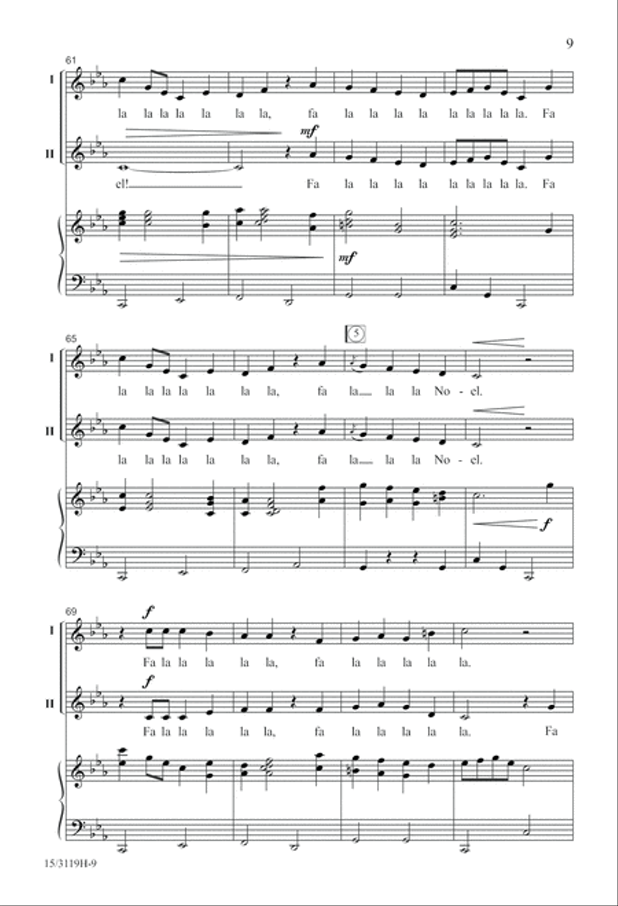 Fa La La Noel Fa La La Noel 2-Part scores gallery preview page 9