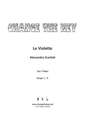 Book cover for Le Violette - F Major