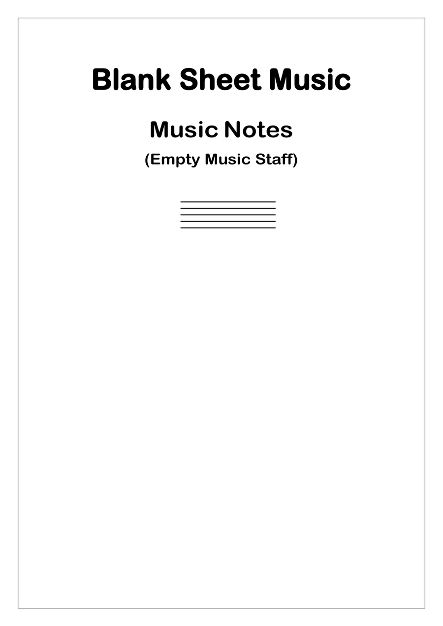 Empty Blank Music Staff - Score Only Full Orchestra scores gallery preview page 1