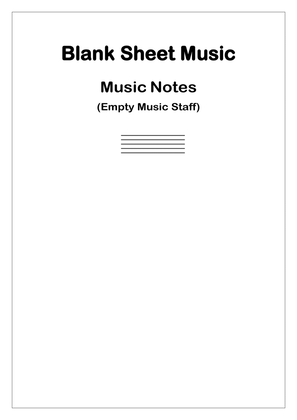 Book cover for 📝 Empty Blank Music Staff - Score Only