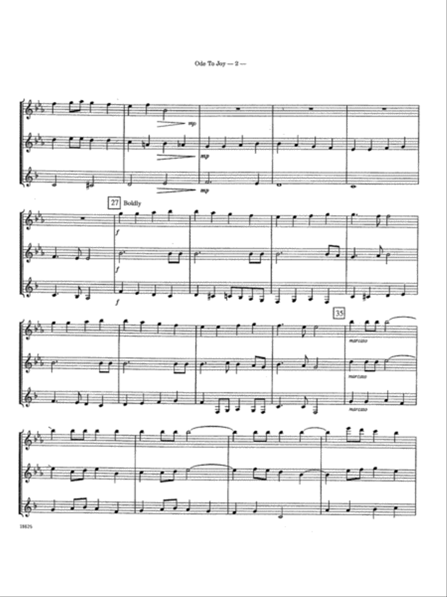 Ode To Joy Ode To Joy Woodwind Trio scores gallery preview page 3