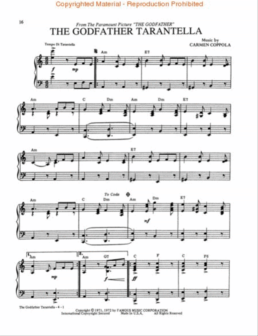The Godfather Trilogy Piano, Vocal, Guitar scores gallery preview page 3