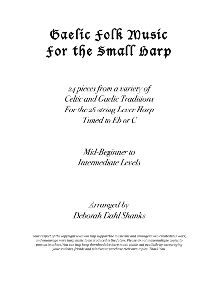 Gaelic Folk Music for the Small Harp