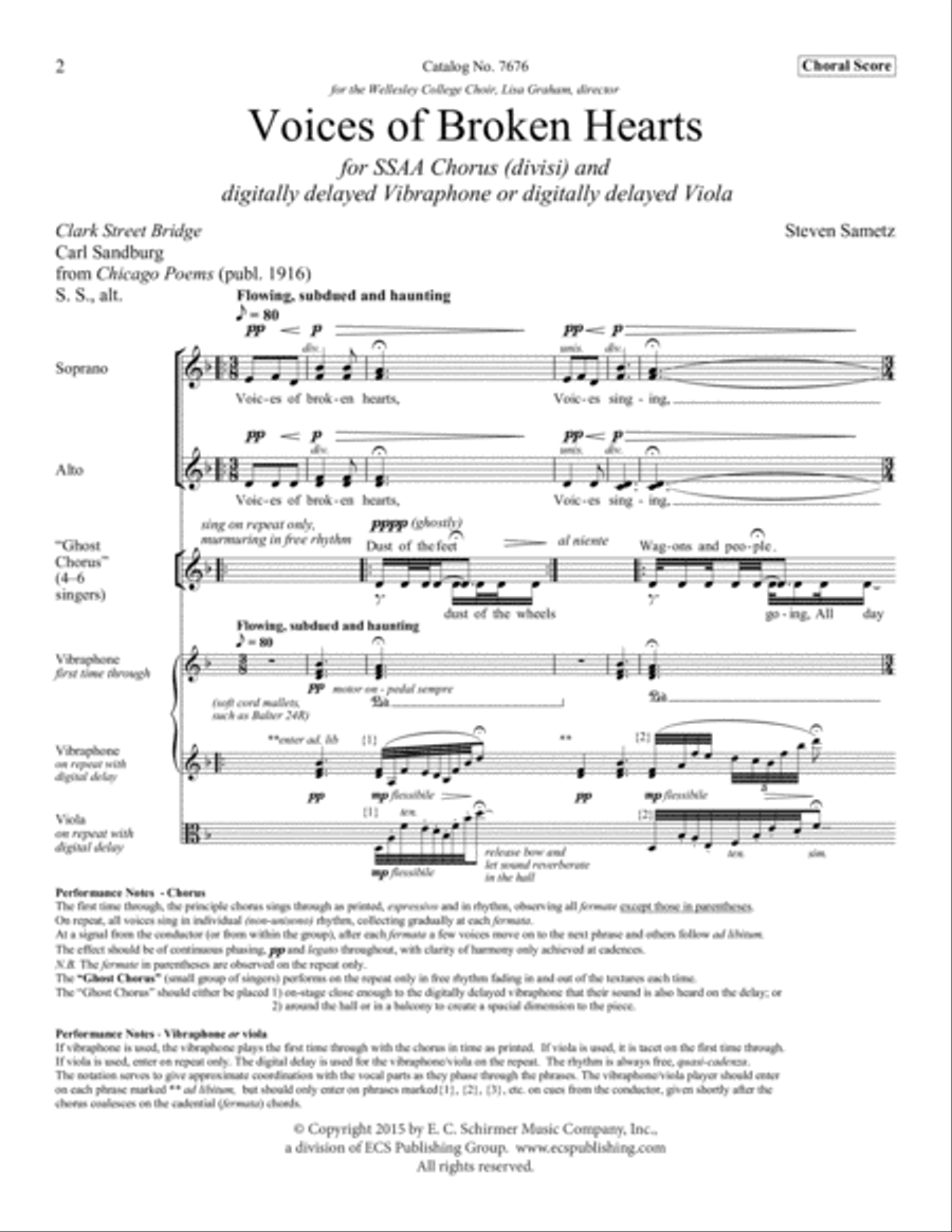 Voices of Broken Hearts SSAA scores gallery preview page 2