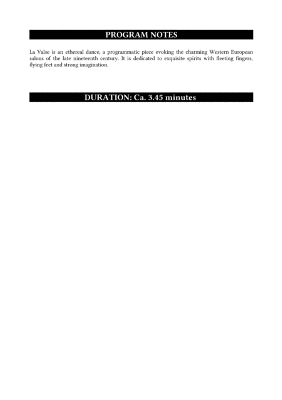 La Valse (for piano solo) Piano Solo scores gallery preview page 2