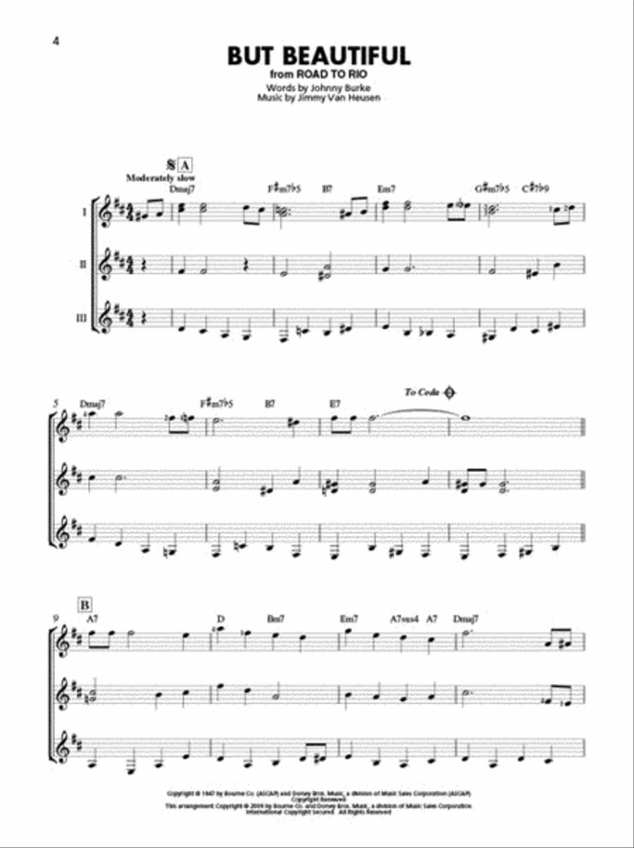 Jazz Ballads – 15 Classic Songs Arranged for Three or More Guitarists Guitar Ensemble scores gallery preview page 4