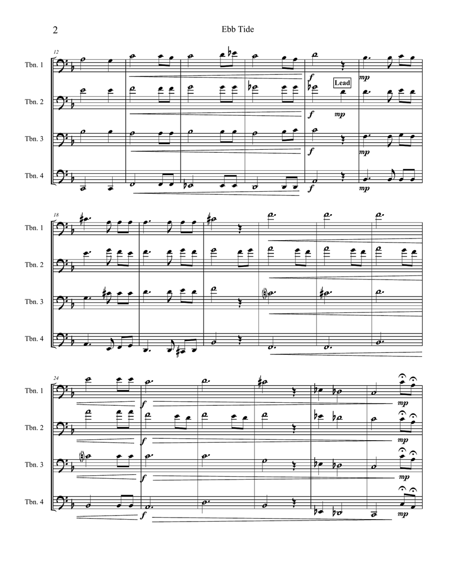 Ebb Tide Brass Quartet scores gallery preview page 2