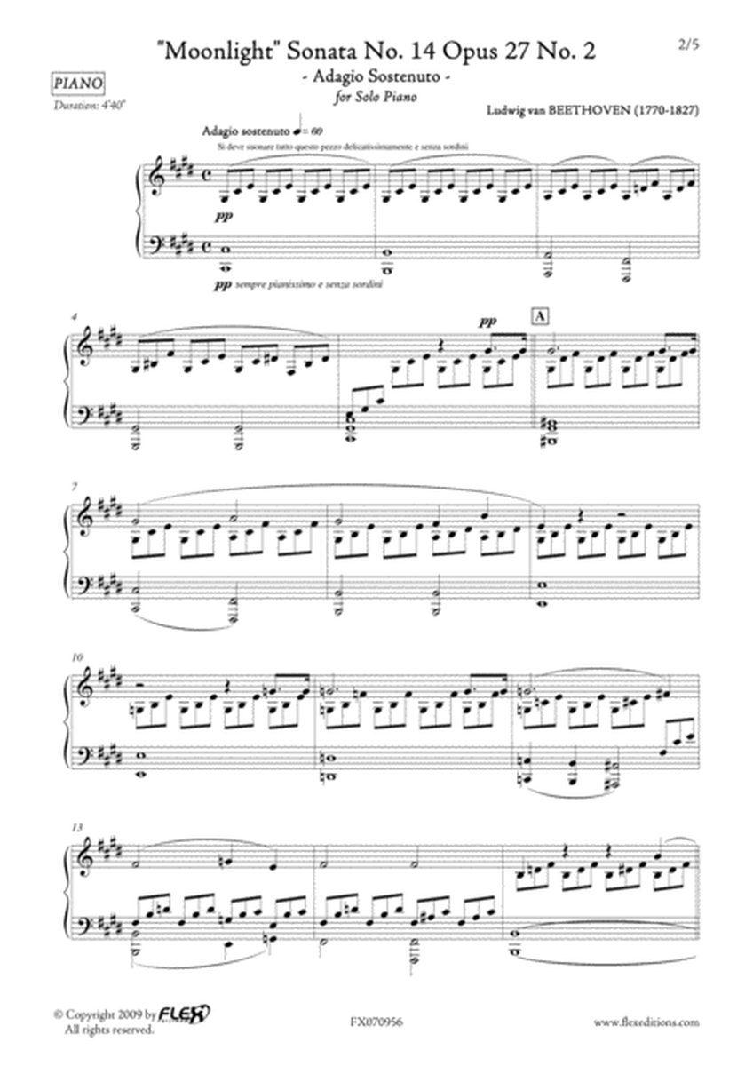 Moonlight Sonata No. 14 Opus 27 No. 2 image number null