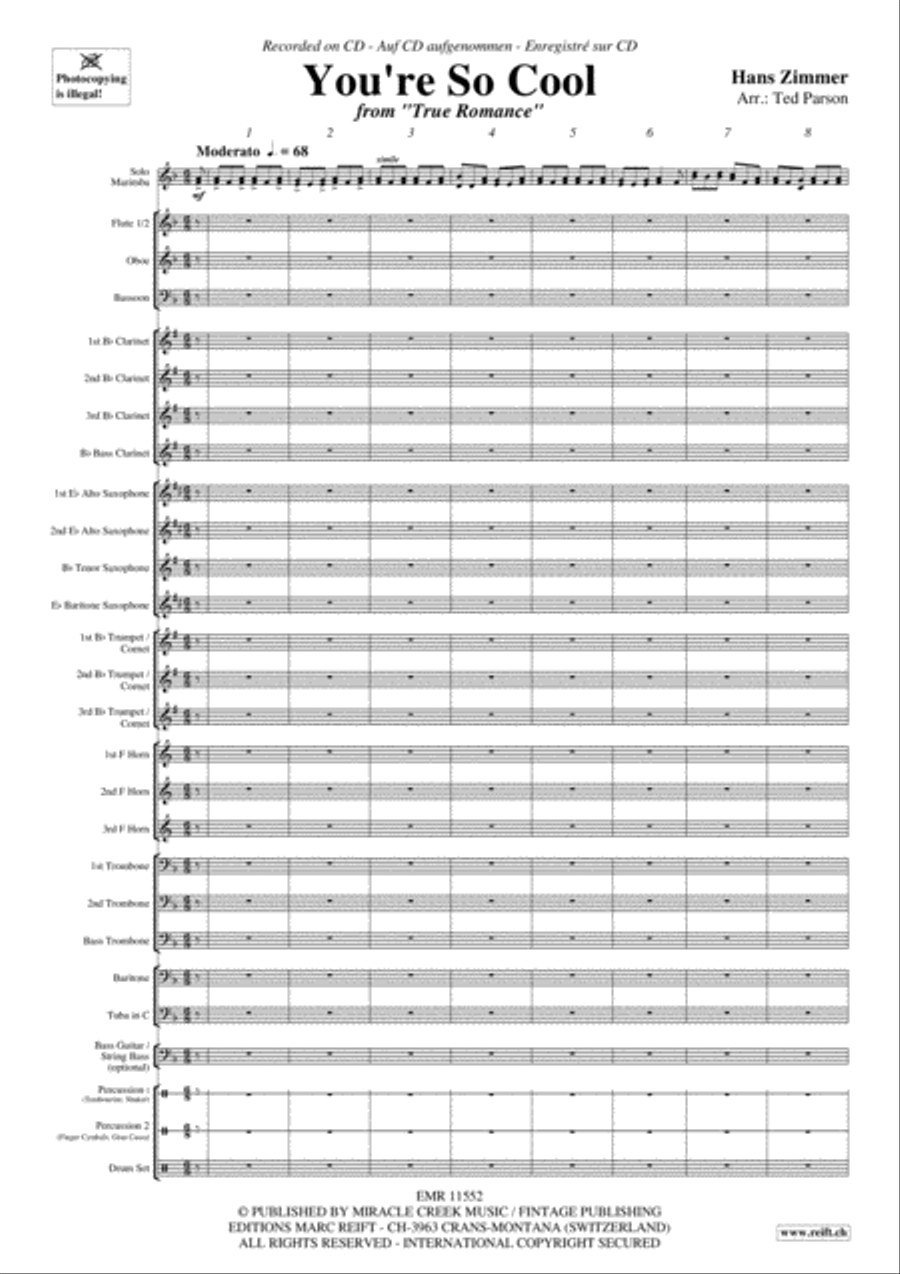 You're So Cool You're So Cool Concert Band scores gallery preview page 4