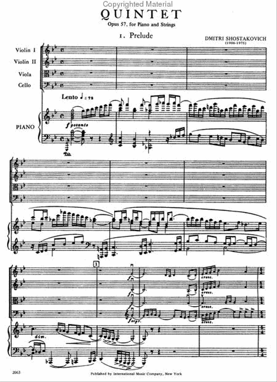 Quintet in G minor, Op. 57 Piano Quintet scores gallery preview page 2