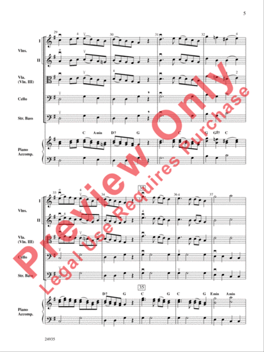 A Mozart Mix String Orchestra scores gallery preview page 6