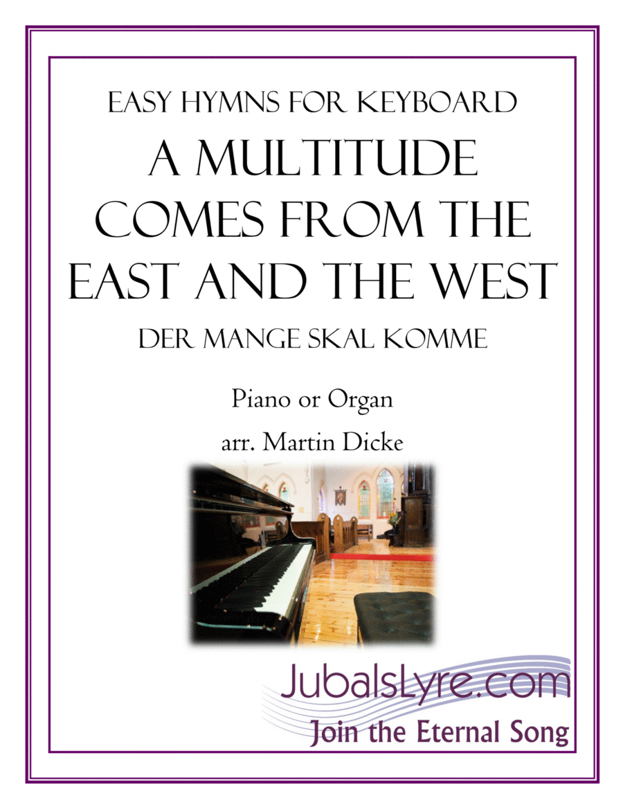 A Multitude Comes from the East and the West (Easy Hymns for Keyboard) Piano Method scores gallery preview page 1