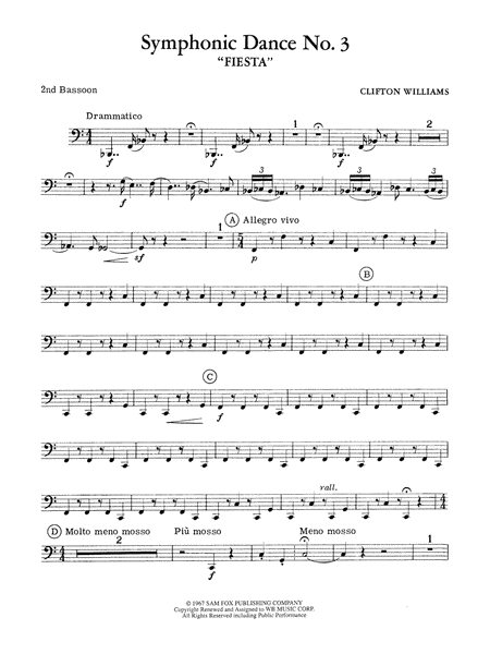 Symphonic Dance No. 3 ("Fiesta"): 2nd Bassoon