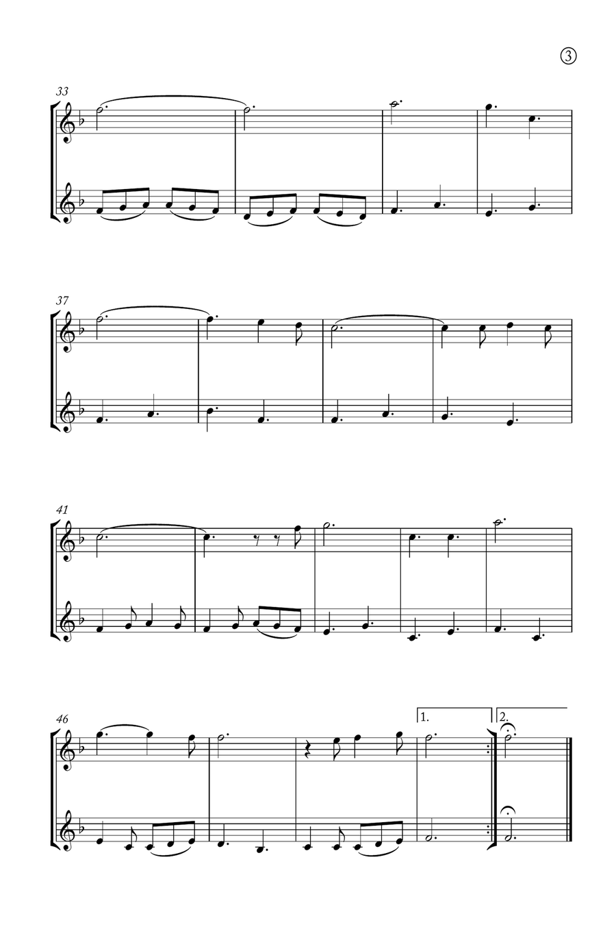 Oh Holy night Trumpet Duet scores gallery preview page 3