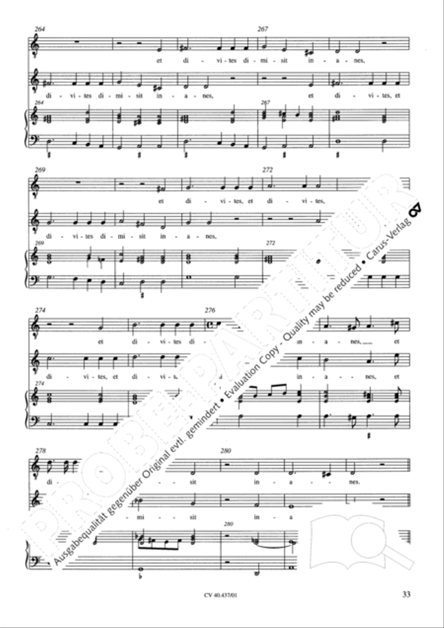 Magnificat a 8 voci con 6 vel 10 istromenti 4-Part scores gallery preview page 29