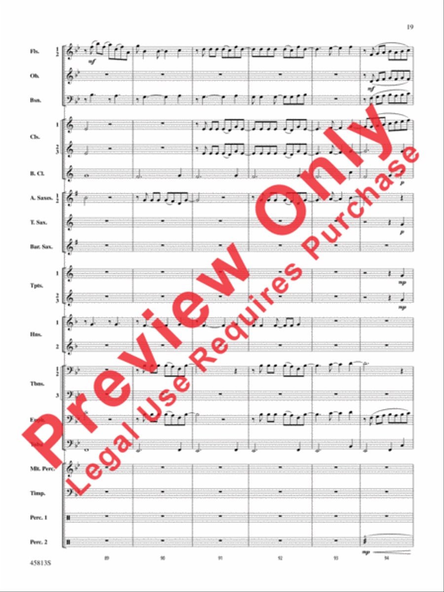 Hamilton, Suite from the Broadway Musical Concert Band scores gallery preview page 20