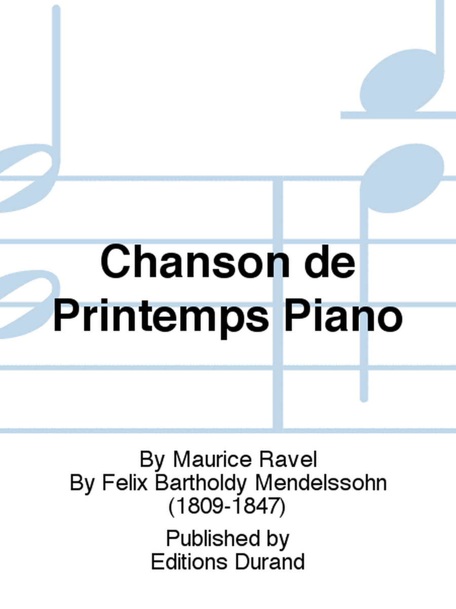 Chanson de Printemps Piano