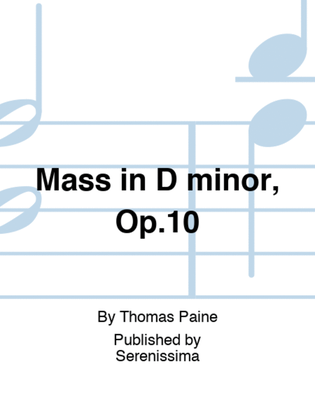 Book cover for Mass in D minor, Op.10