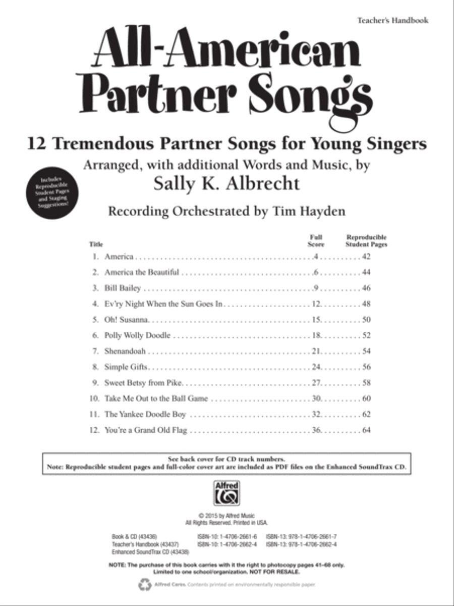 All-American Partner Songs 2-Part scores gallery preview page 5