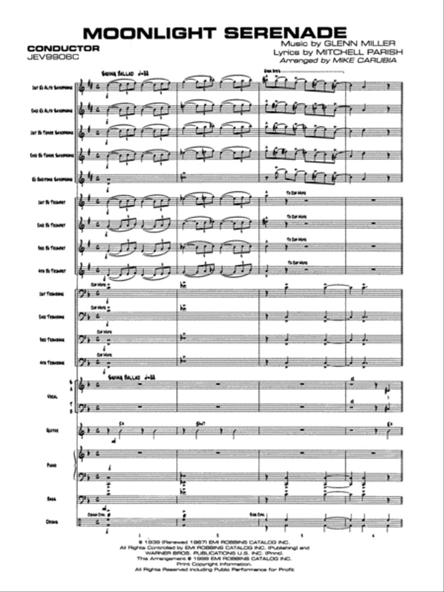 Moonlight Serenade: Score Jazz Ensemble scores gallery preview page 3