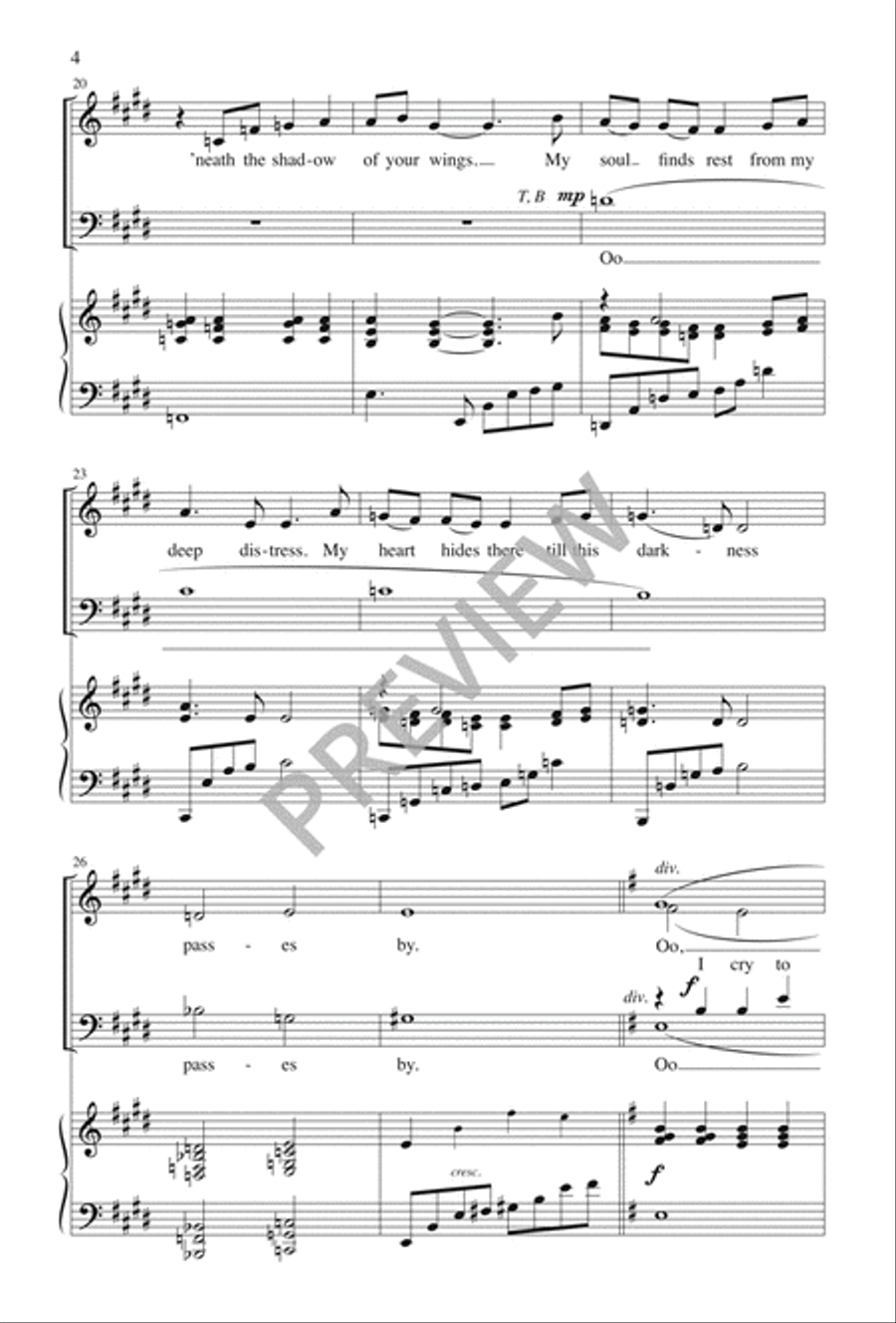 In the Shadow of Your Wings - SATB edition 4-Part scores gallery preview page 5