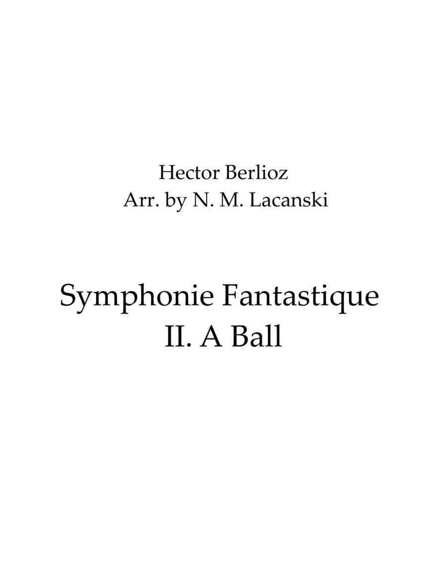 Symphonie Fantastique II. A Ball String Quartet scores gallery preview page 1