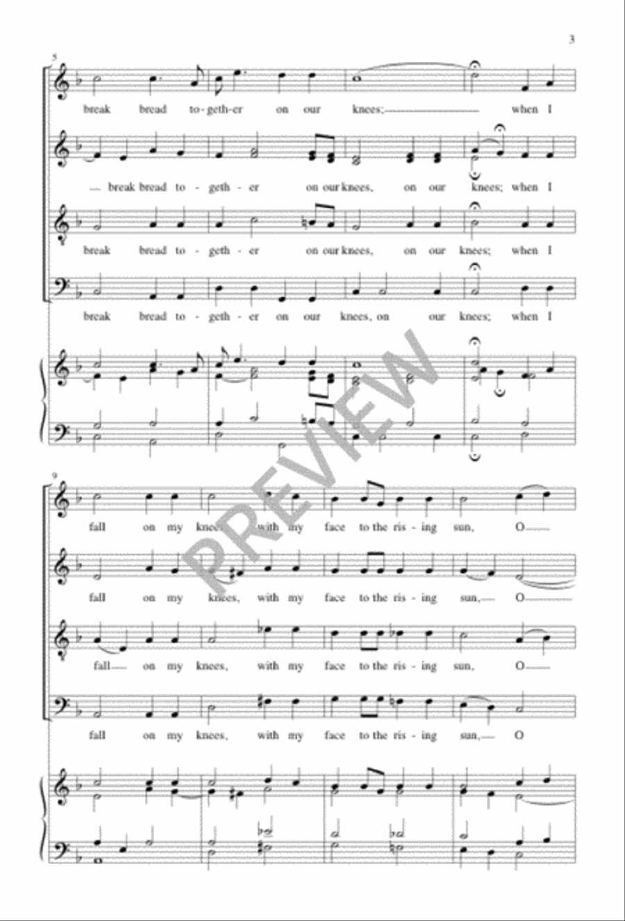 Let Us Break Bread Together 4-Part scores gallery preview page 3