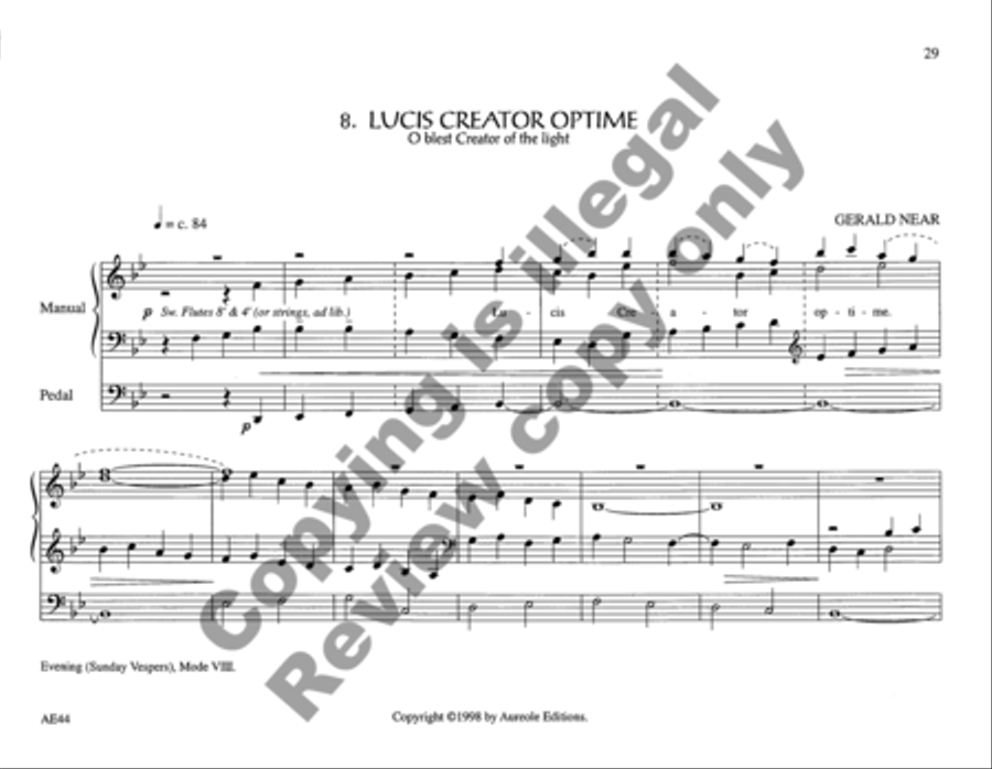 Chantworks, Set III Ascension, Pentecost, Trinity, Corpus Christi, Morning, Evening Organ scores gallery preview page 23