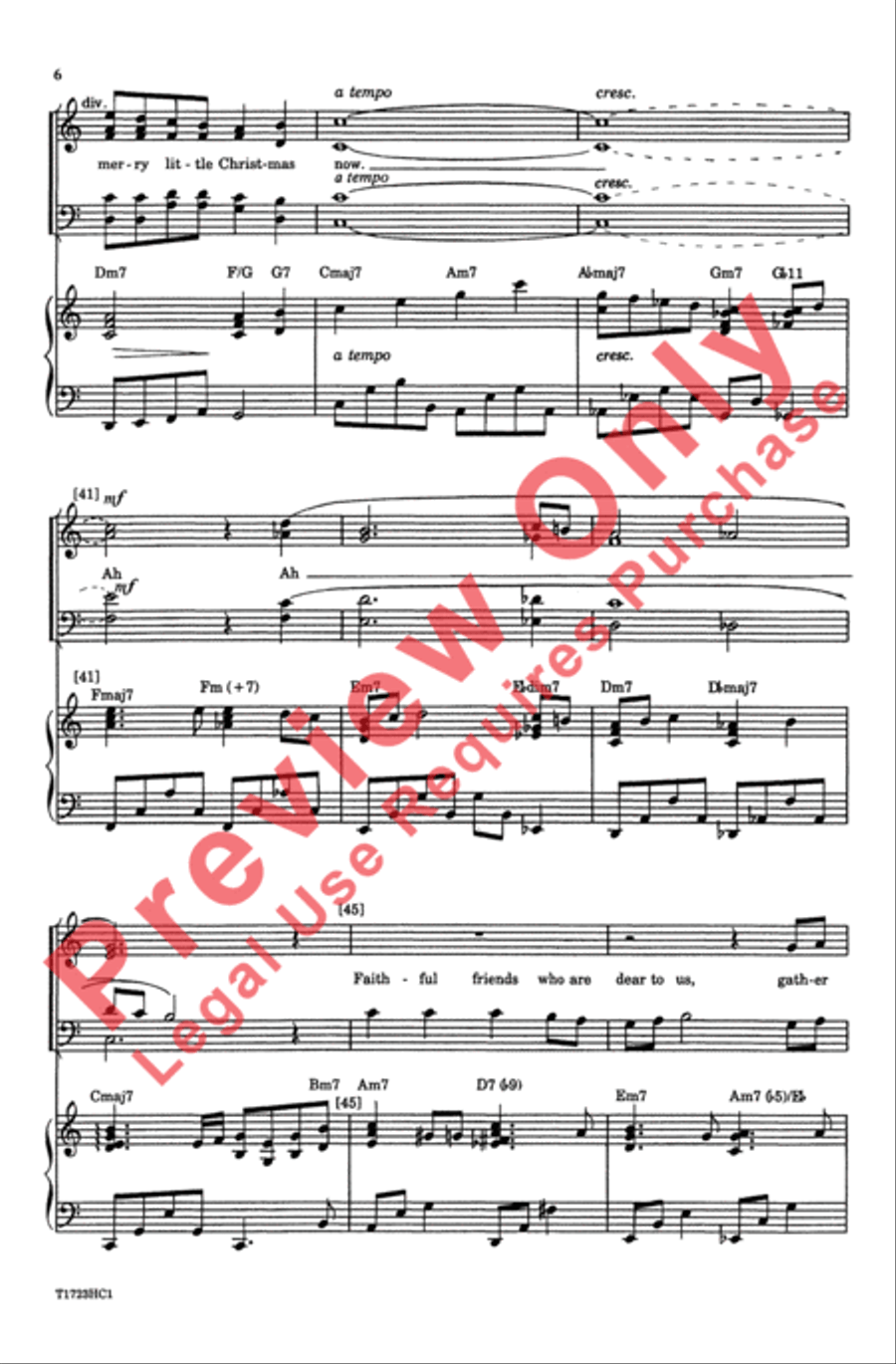 Have Yourself a Merry Little Christmas 4-Part scores gallery preview page 6