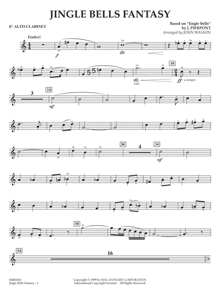 Jingle Bells Fantasy - Eb Alto Clarinet
