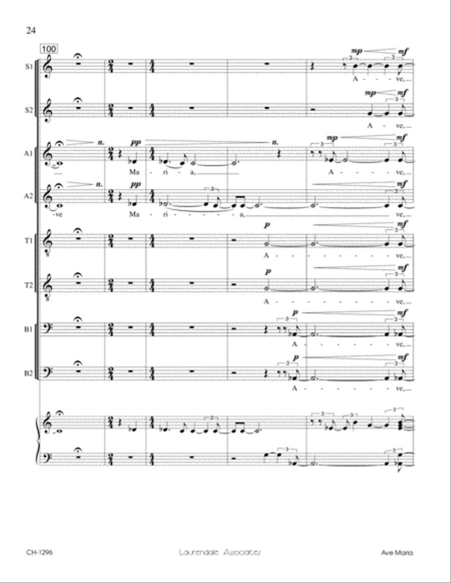 Ave Maria Ave Maria Divisi scores gallery preview page 9