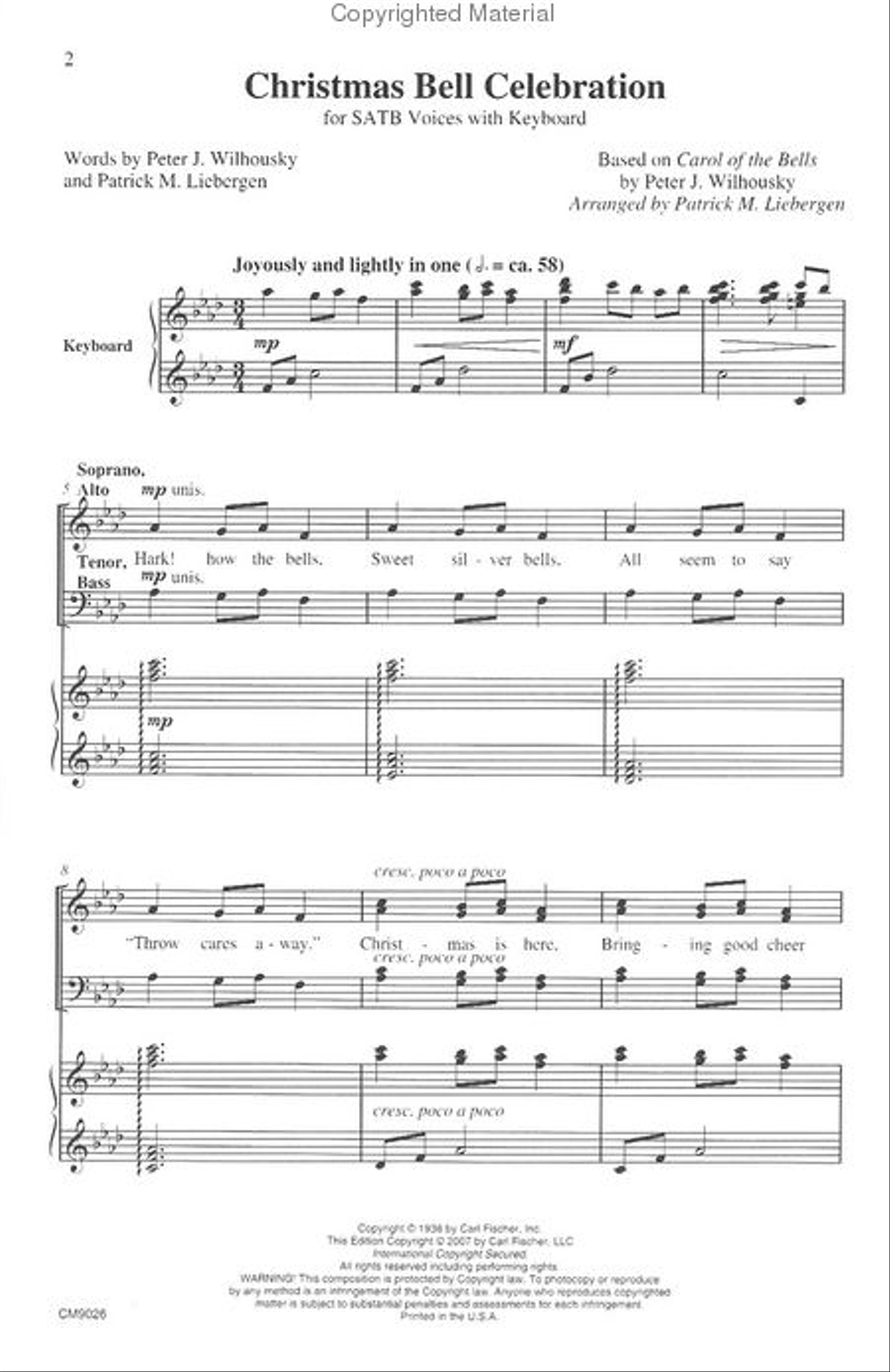 Christmas Bell Celebration 4-Part scores gallery preview page 2