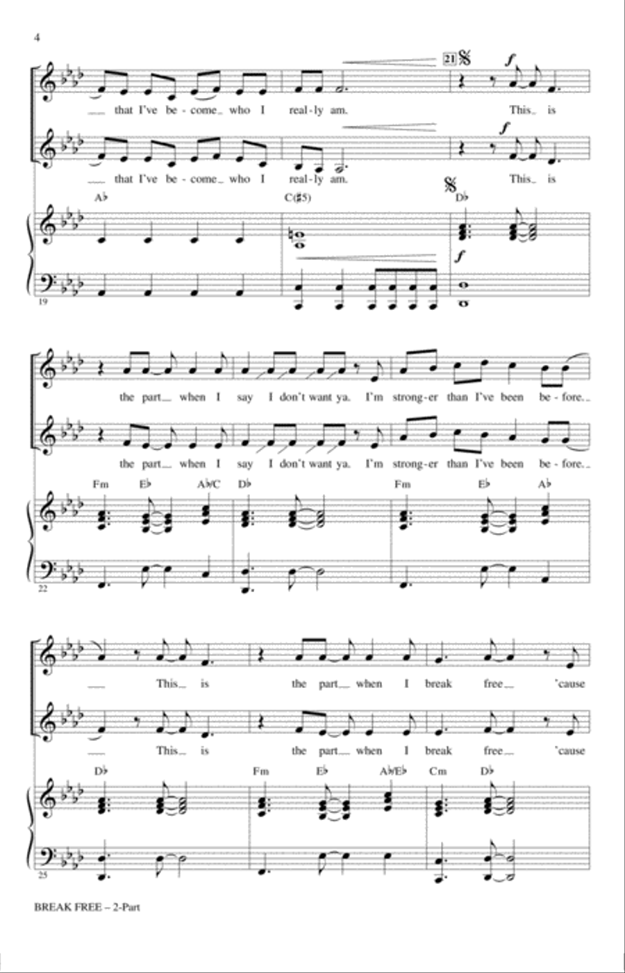 Break Free 2-Part scores gallery preview page 3