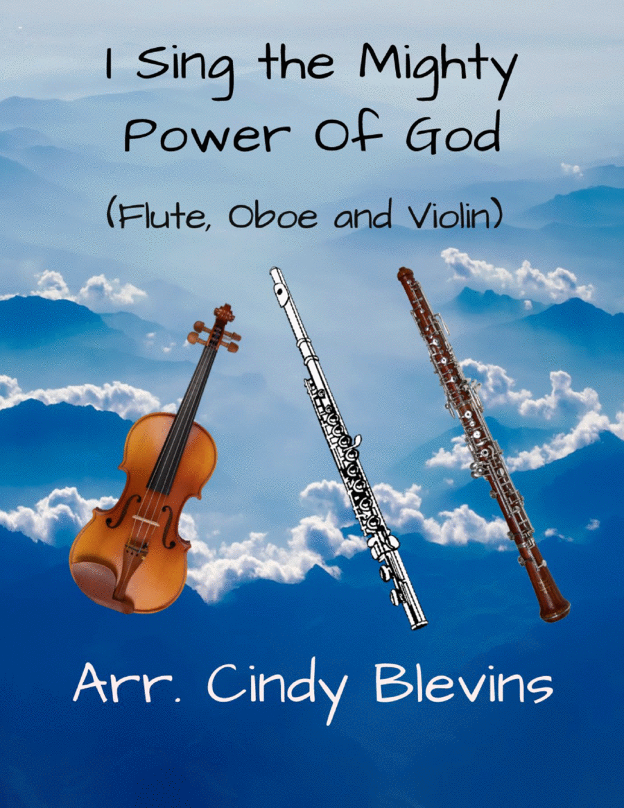 I Sing the Mighty Power Of God, for Flute, Oboe and Violin Flute scores gallery preview page 1