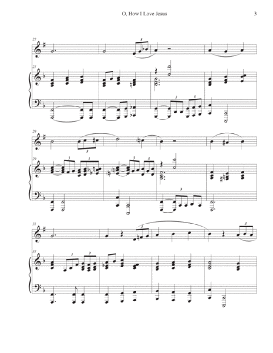 O, How I Love Jesus (Trumpet-Piano) Trumpet Solo scores gallery preview page 3