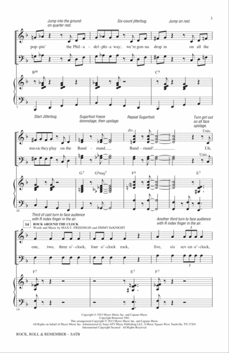 Rock, Roll & Remember: A Tribute To Dick Clark & American Bandstand (Medley) 4-Part scores gallery preview page 2