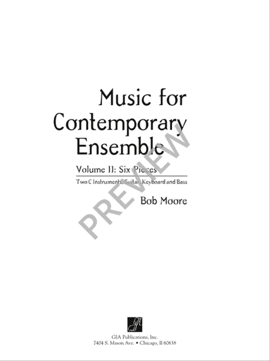 Music for Contemporary Ensemble - Volume 2 Guitar scores gallery preview page 3