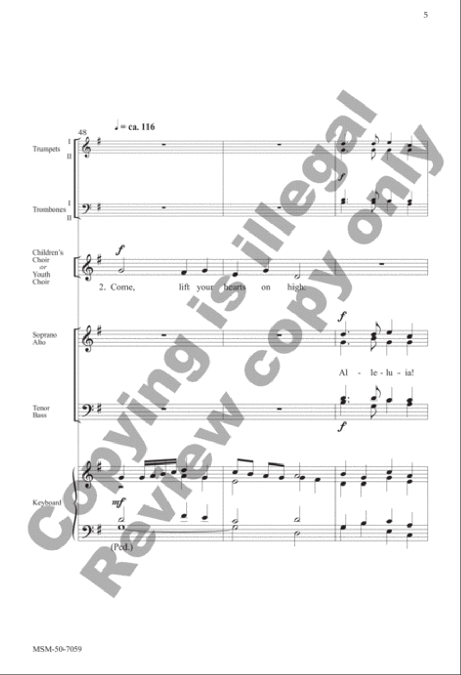 Come, Christians, Join to Sing 4-Part scores gallery preview page 5