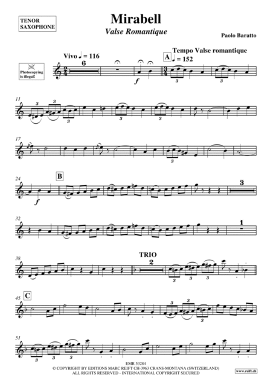 Mirabell Tenor Saxophone scores gallery preview page 2