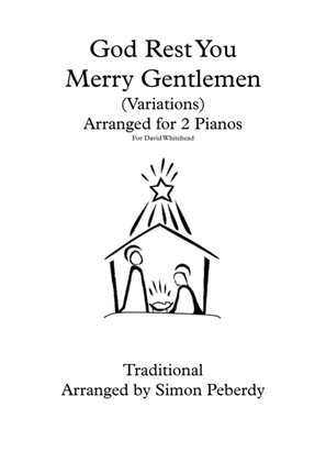 Book cover for God Rest You Merry Gentlemen, Christmas Carol Variations for 2 pianos, 4 hands by Simon Peberdy