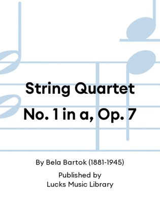 Book cover for String Quartet No. 1 in a, Op. 7