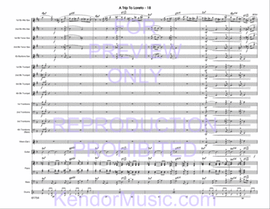 Trip To Loreto, A Jazz Ensemble scores gallery preview page 20