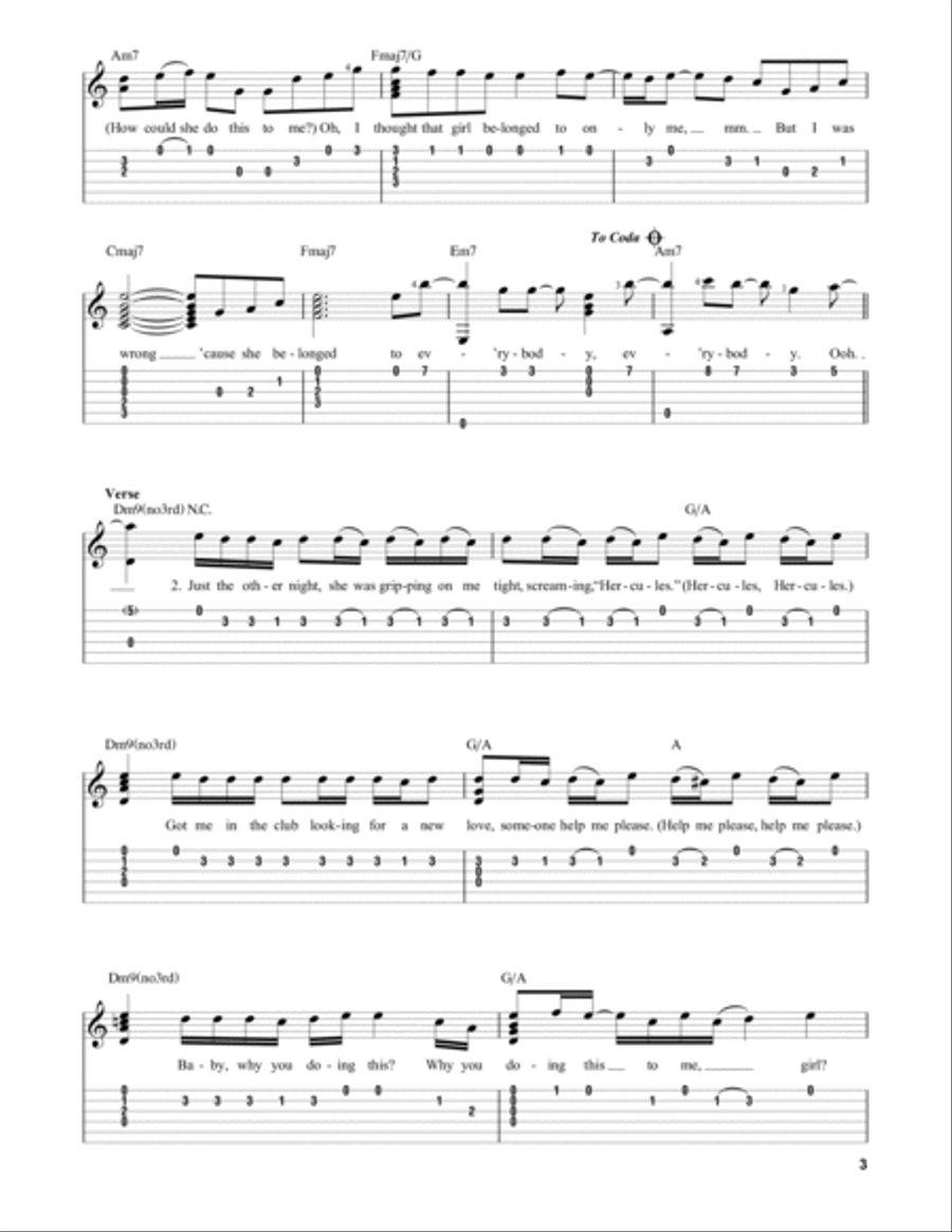Smokin' Out The Window Acoustic Guitar scores gallery preview page 3