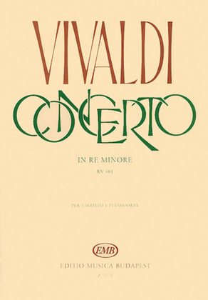 Book cover for Concerto in D Minor for Bassoon, Strings and Continuo, RV 481